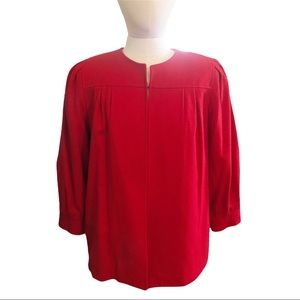 Vintage Check Point USA Red Wool Coat